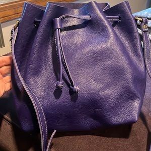 Portland Leather Goods Purple Lg Bucket Bag